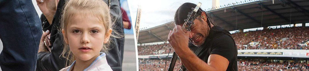 Metallica: la principessa di Svezia Estelle, di 7 anni, al loro concerto, ma scatta la polemica