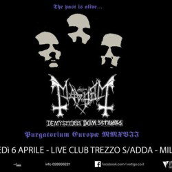 Mayhem "De Mysteriis Dom Sathanas" unica data italiana @ Live Club - Trezzo s.a.(MI)