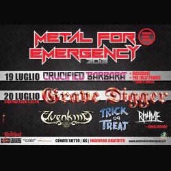 Metal For Emergency Festival: running order e bill definitivo