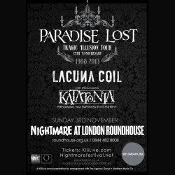 Paradise Lost: la data di Londra sarà registrata per un live album