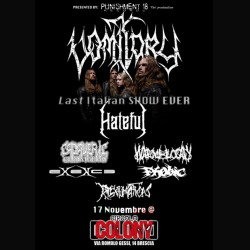 Vomitory: il running order del concerto di Brescia