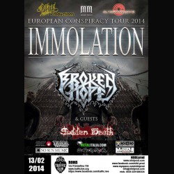 Immolation: tre date in Italia