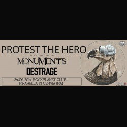 Destrage: tutti i dettagli dello show con Protest The Hero e Monuments