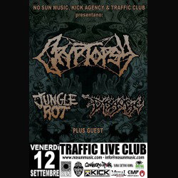 Cryptopsy: data romana con Disgorge e Jungle Rot