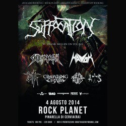 Suffocation: cambio di data per il live di agosto