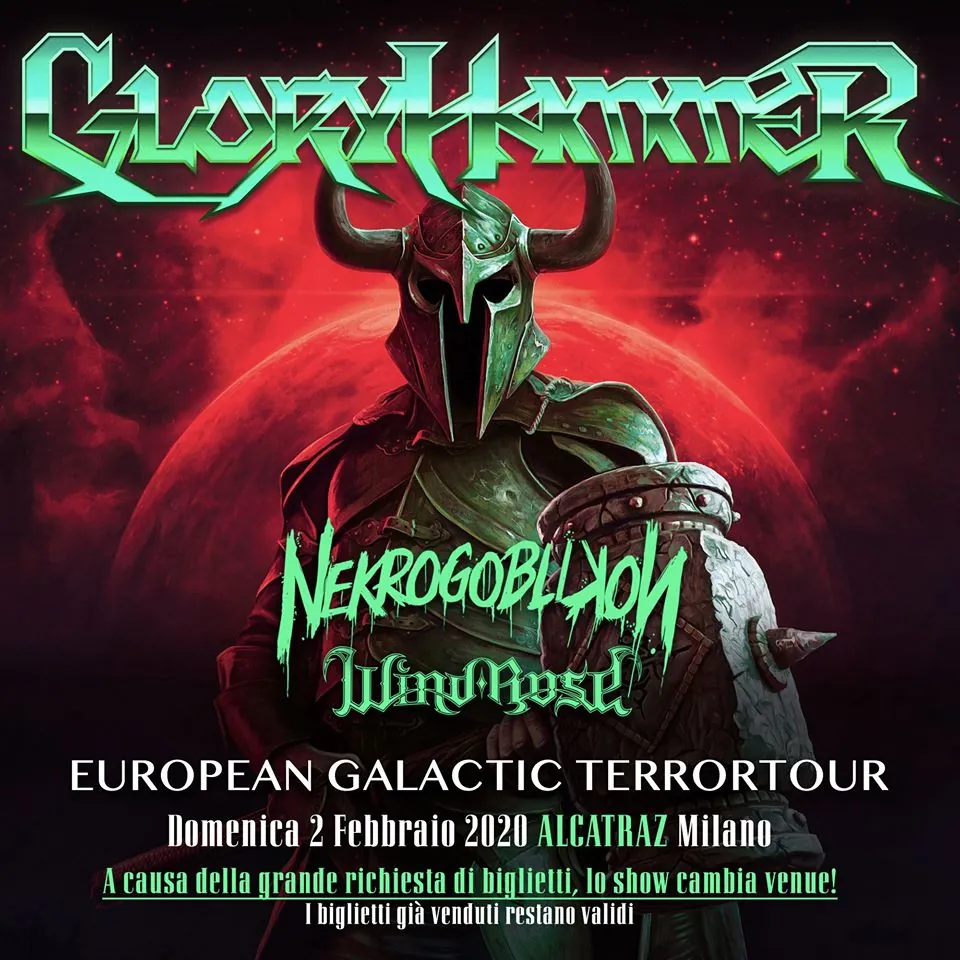 Gloryhammer: il concerto di Milano spostato all'Alcatraz