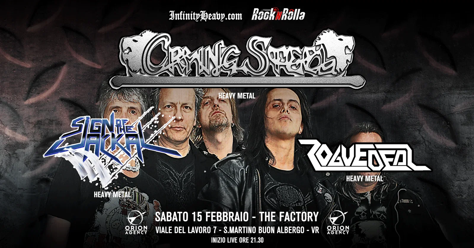Crying Steel: live a febbraio nella nuova sede del The Factory