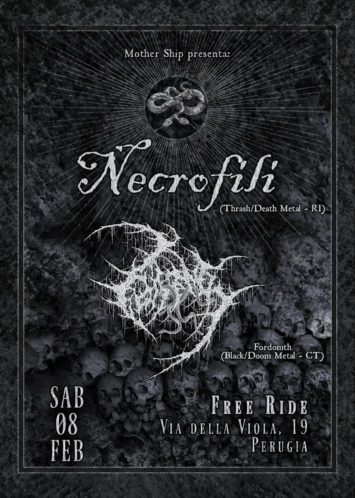 Necrofili: nuovo evento assieme ai Fordomth a febbraio