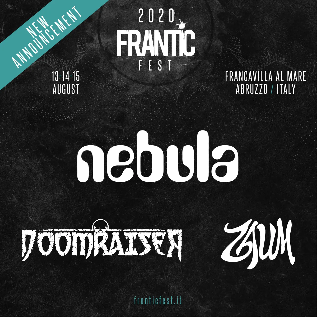 Frantic Fest 2020: annunciati Nebula, Doomraiser e Zaum