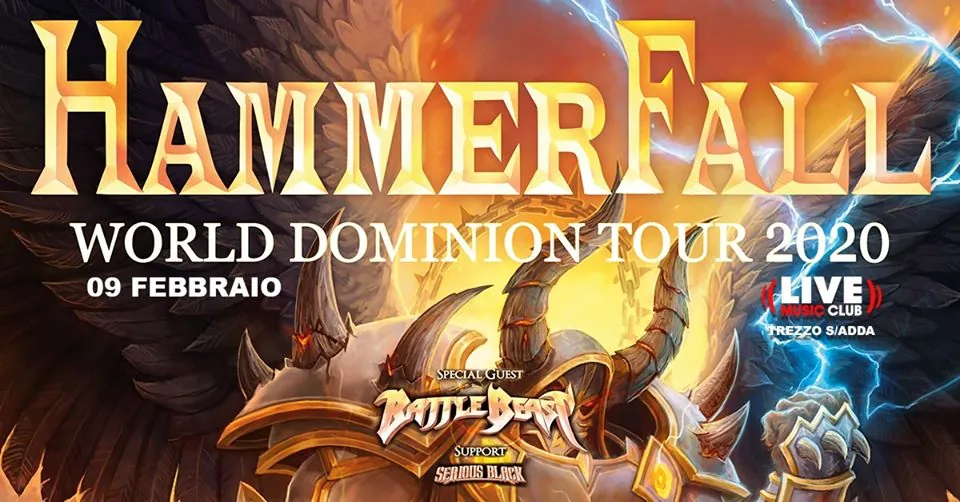 Live Report: Hammerfall + Battle Beast + Serious Black @ Live Music Club (MI) - 09/02/2020