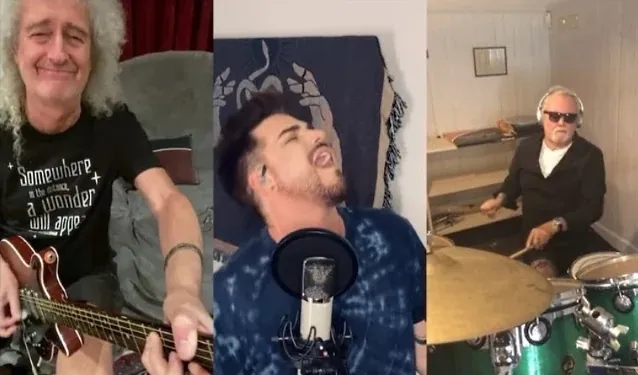 Queen: guarda la performance casalinga "modificata" di 'We Are the Champion' con Adam Lambert