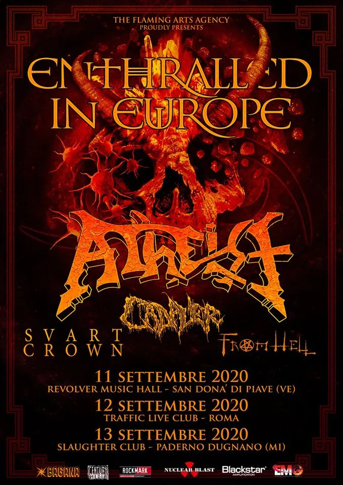 Atheist: tre date in Italia a Settembre