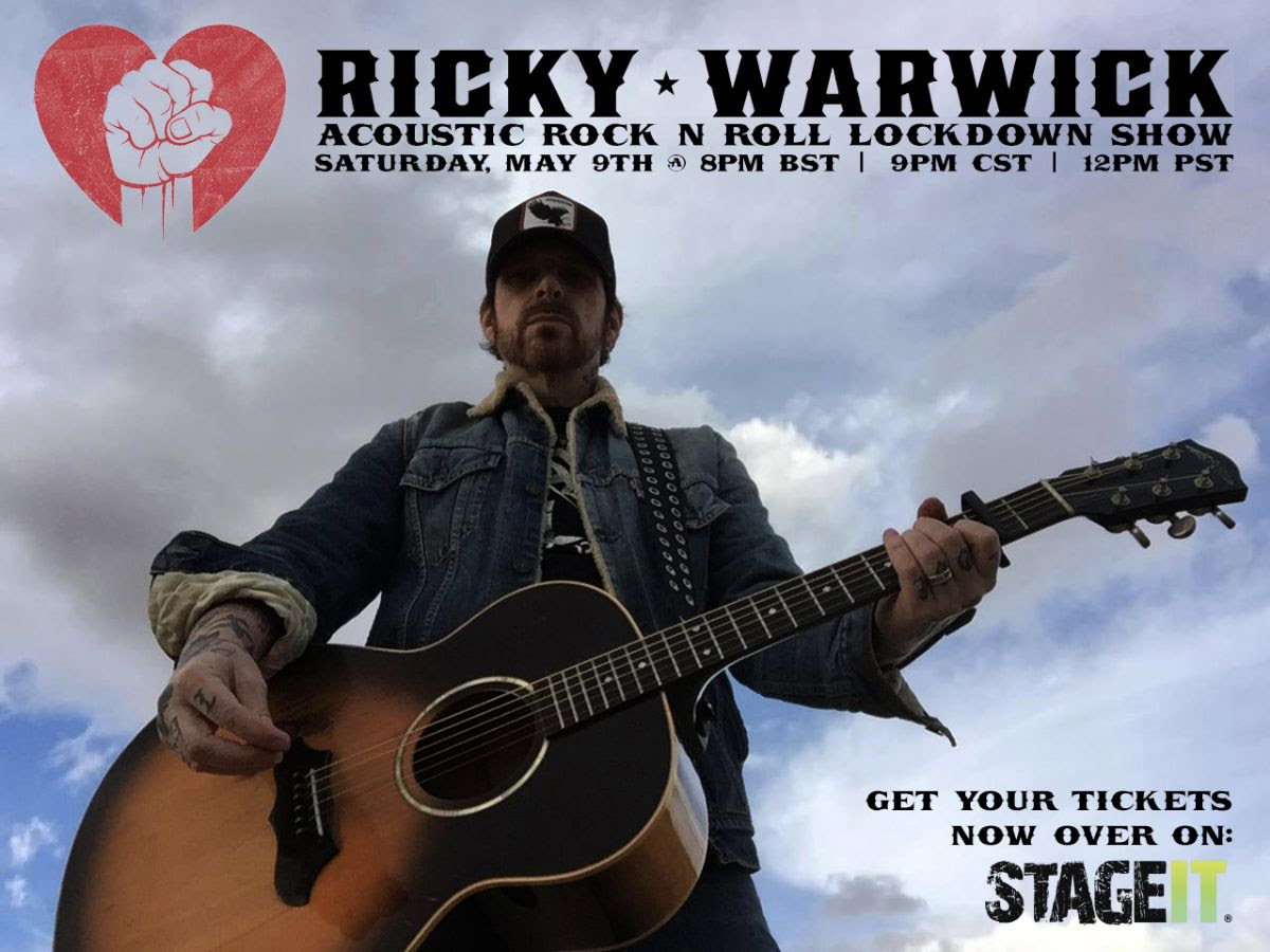Ricky Warwick (Black Star Riders): concerto acustico in streaming su StageIt