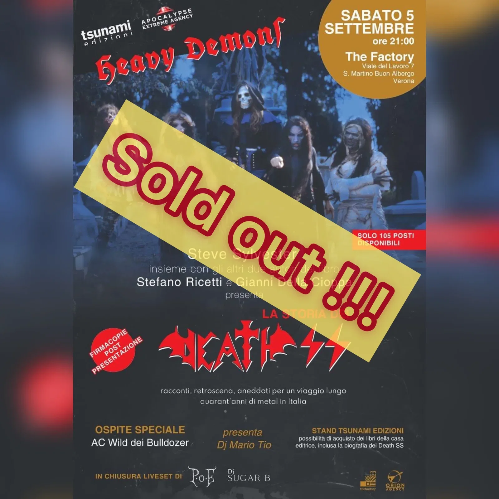 Death SS: sold out la prima presentazione ufficiale del libro “La Storia dei DEATH SS 1987-2020”