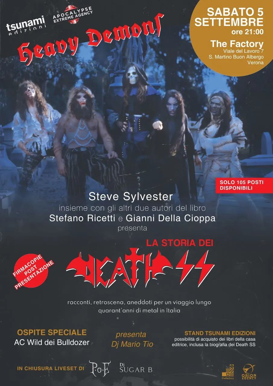 Death SS: la prima presentazione ufficiale del libro "La Storia dei DEATH SS 1987-2020”