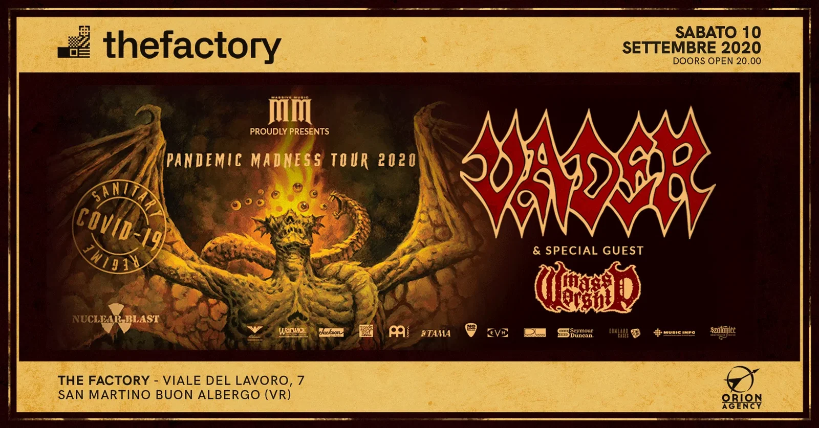 Vader, Mass Worship: unica data italiana a Verona