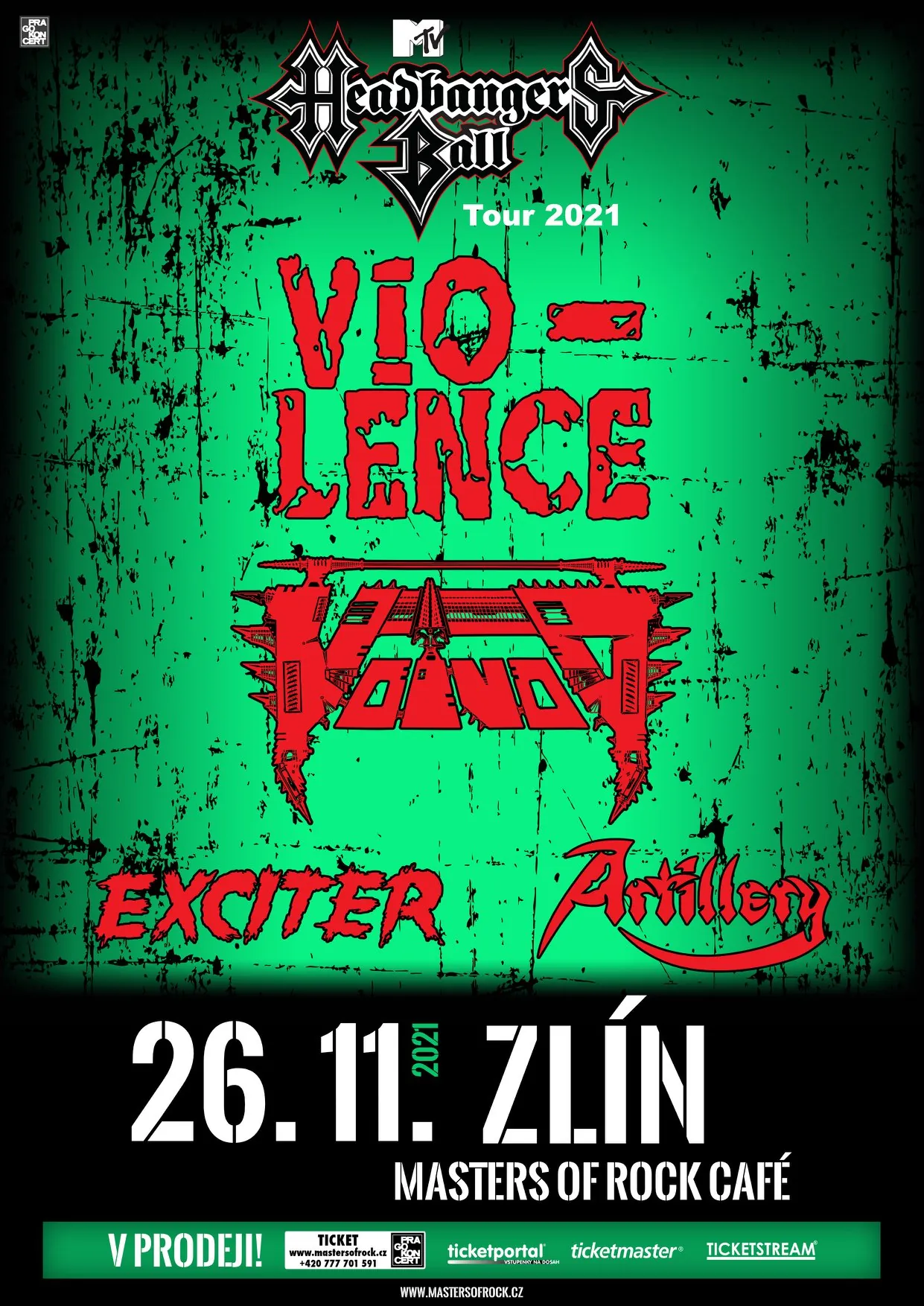 Vio-lence: assieme a Voivod, Exciter e Artillery per il tour europeo dell'"MTV Headbanger's Ball"