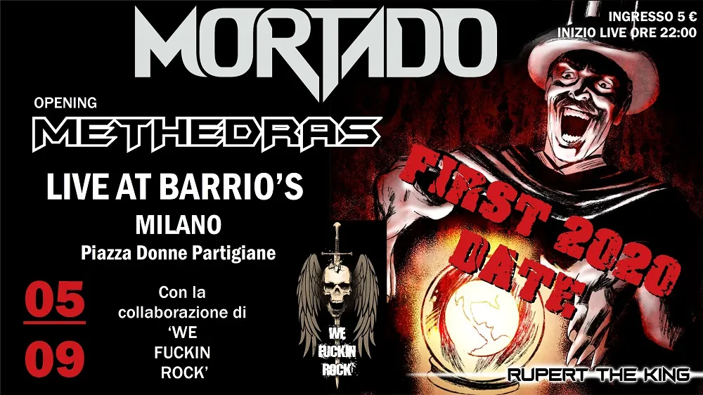 Mortado: primo live del 2020 a Milano assieme ai Methedras