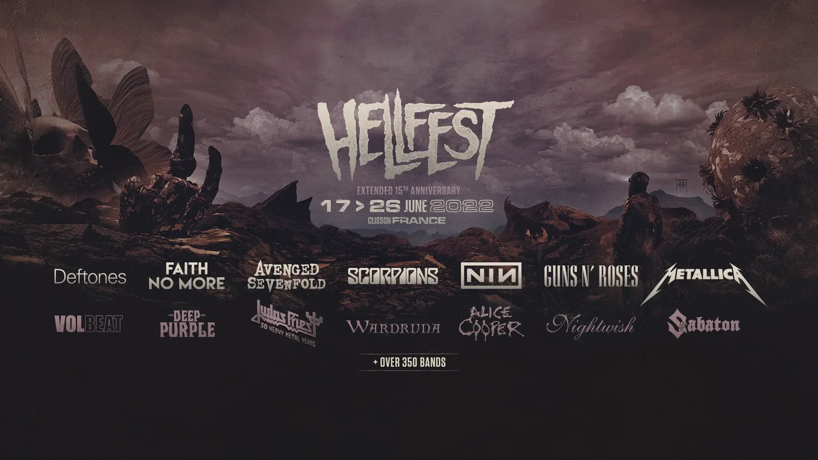Hellfest 2022: annunciati Metallica, Guns N' Roses, Scorpions e altre 350 band per un festival di una settimana!
