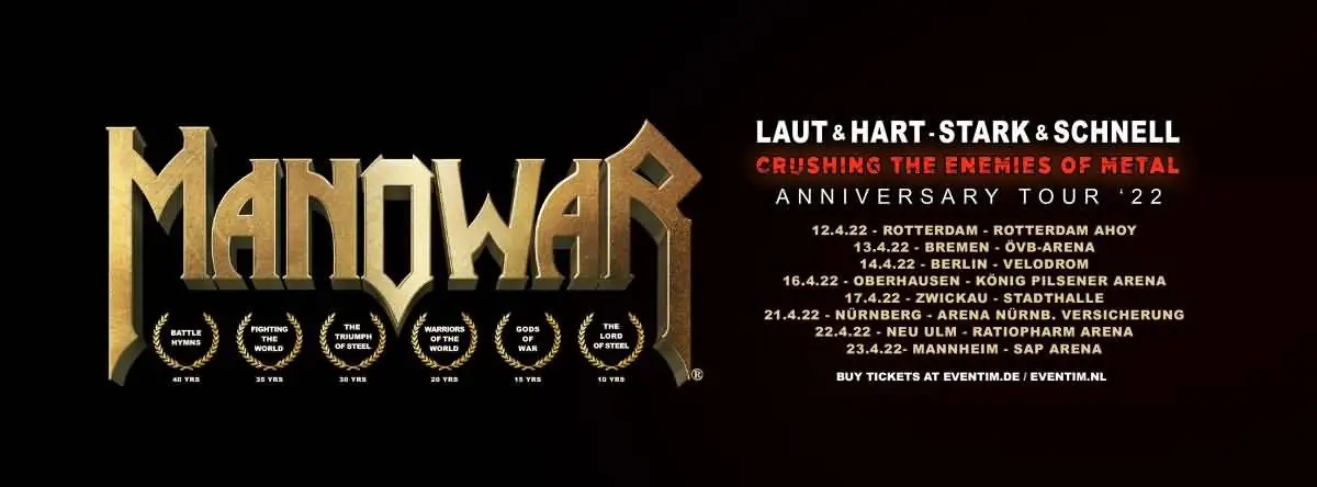 Manowar: un tour europeo per celebrare sei album