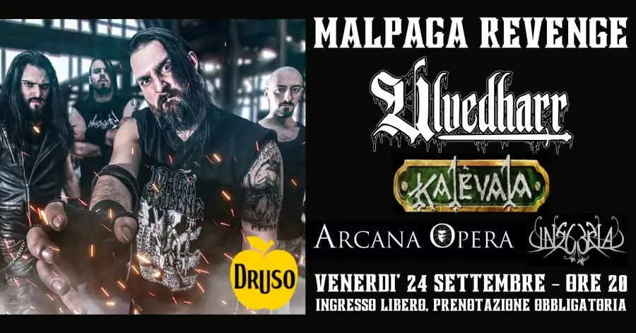 Malpaga Revenge: al Druso di Ranica (BG) con ingresso libero su prenotazione