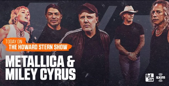 Metallica: l'esibizione al The Howard Stern Show con Miley Cyrus