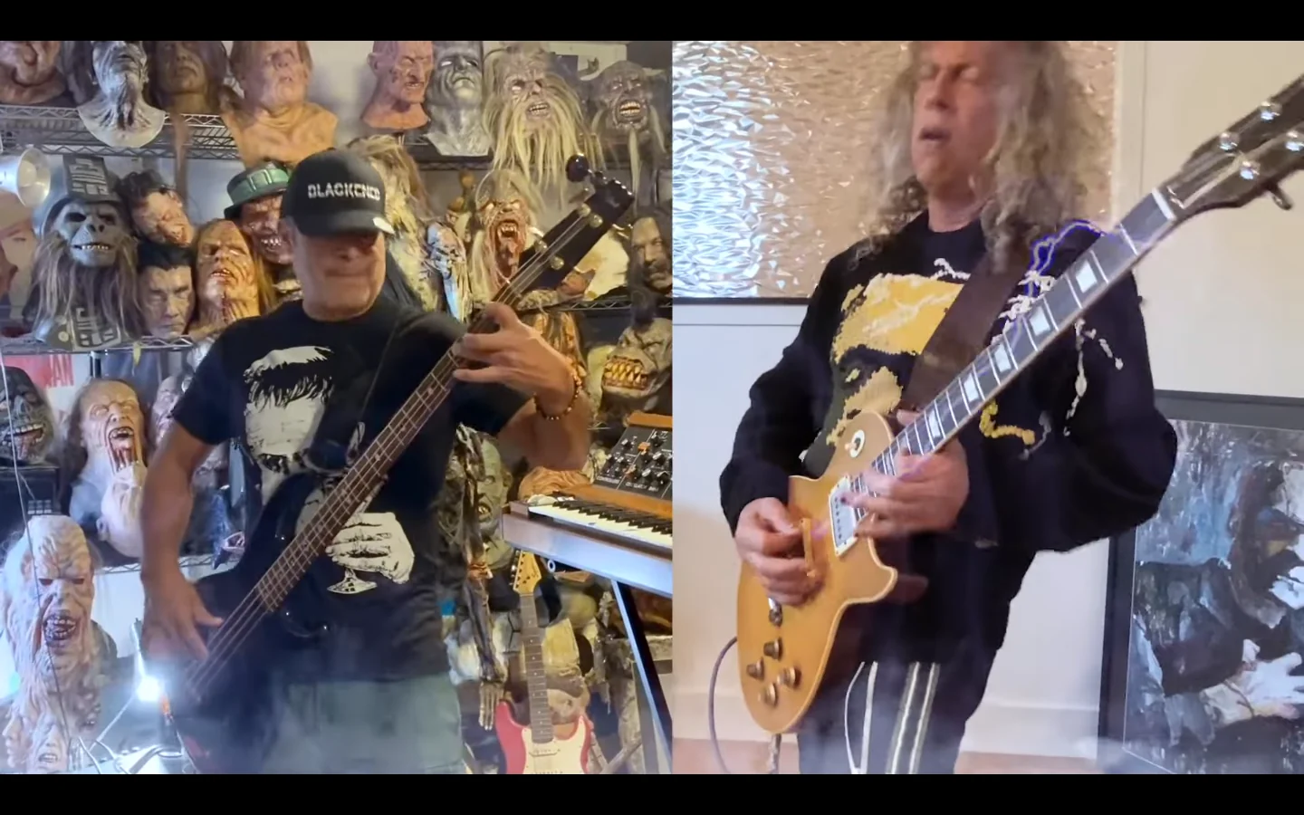 Metallica: Kirk Hammett e Robert Trujillo celebrano Halloween con la cover di 'Frankenstein' di Edgar Winter