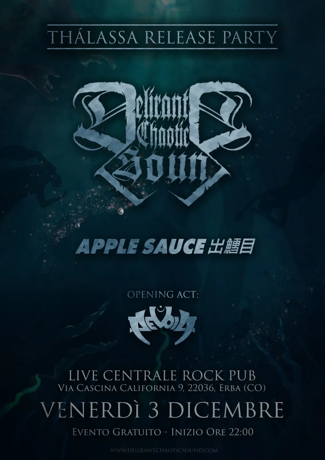Delirant Chaotic Sound + Apple Sauce + Devoid  - 03/12/2021 LIVE al Centrale Rock Pub di Erba (CO)