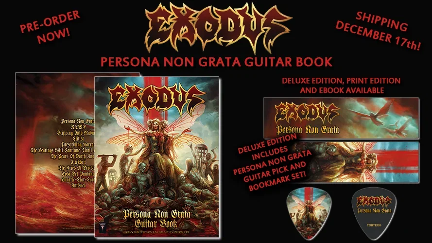 Exodus: in arrivo il libro con le tablature di chitarra del nuovo album