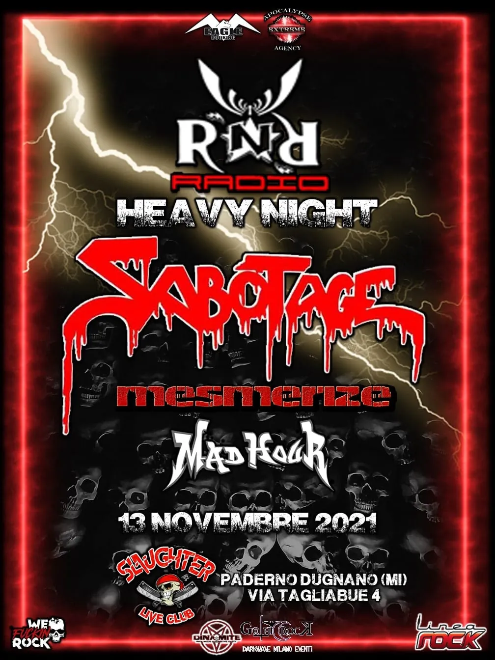 Rock'N'Roll Radio Heavy Night: tutti i dettagli dell'evento allo Slaughter di Paderno
