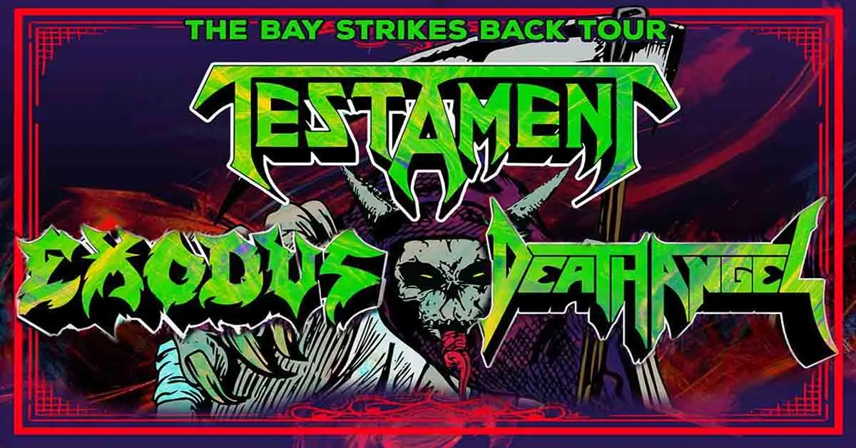 Testament, Exodus e Death Angel: video in 4K e setlist del "The Bay Strikes Back Tour"