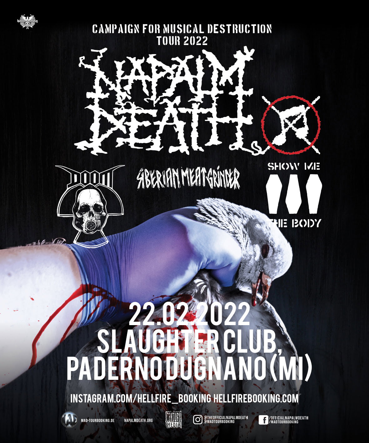 Napalm Death: annunciata una data in Italia