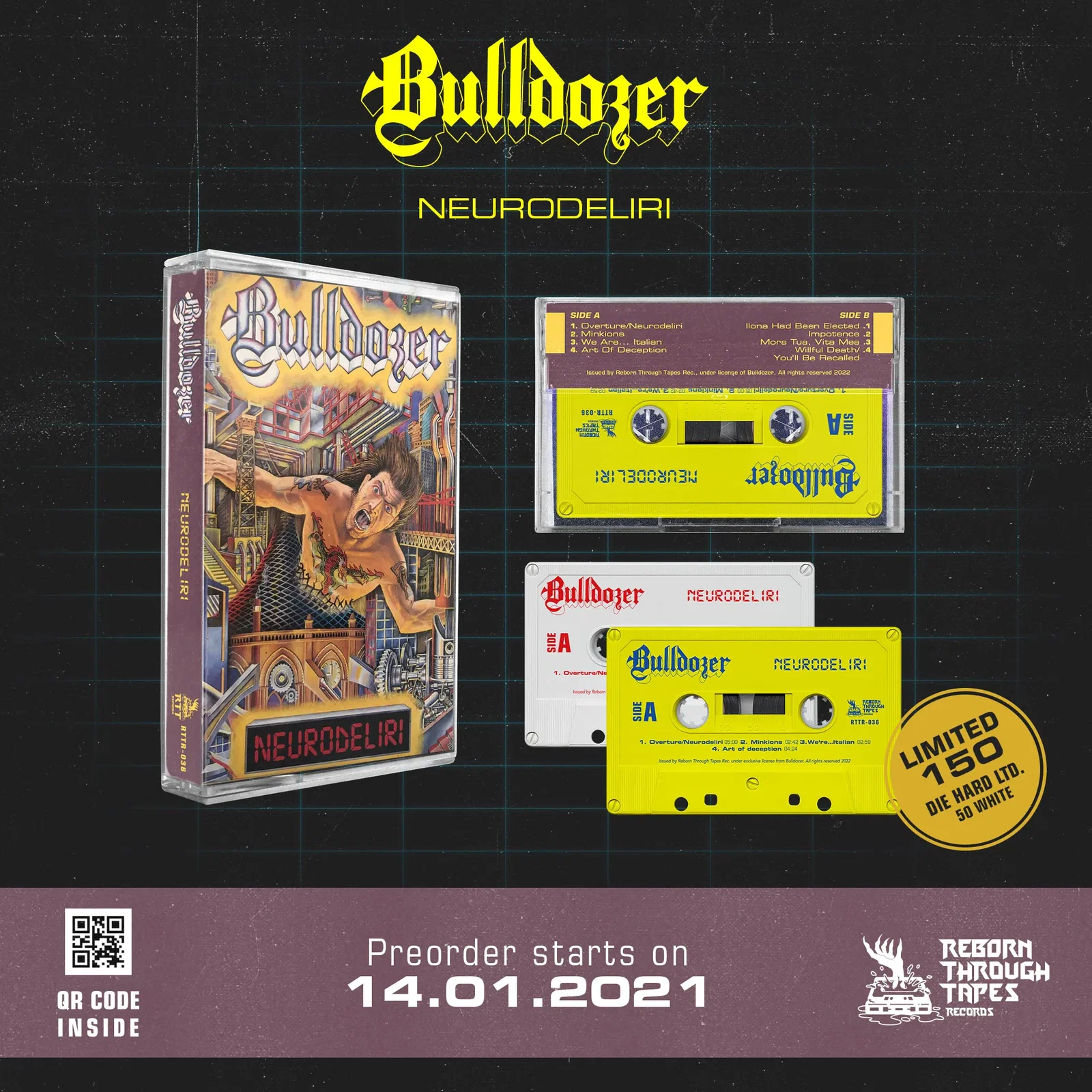 Sacred Reich e Bulldozer: nuove ristampe in musicassetta