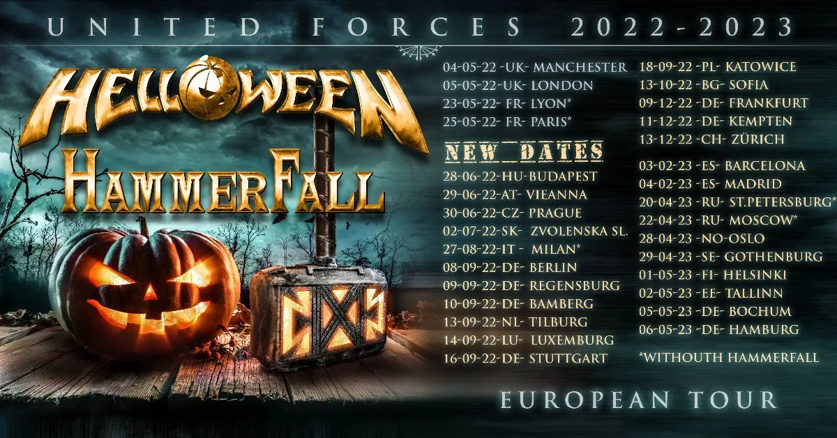 Helloween: posticipano parte del tour europeo e annunciano le nuove date; ad agosto in Italia