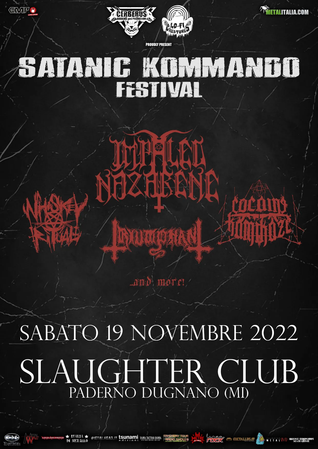 Satanic Kommando Festival: posticipato a novembre il festival con Impaled Nazarene