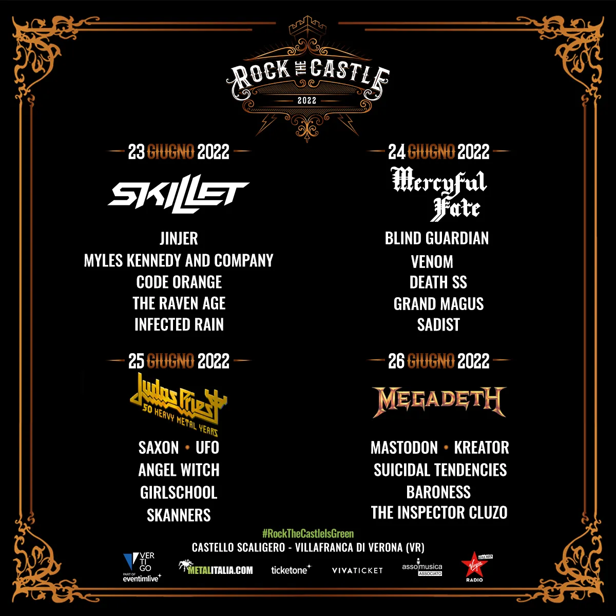 Rock the Castle 2022: nuove conferme e bill completo