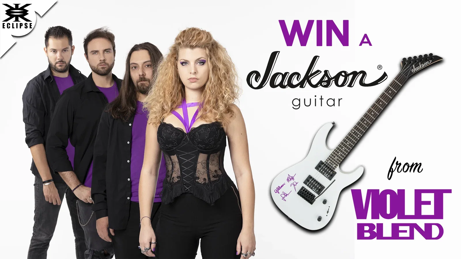 Violet Blend: vinci una chitarra Jackson JS11 Dinky autografata dalla band
