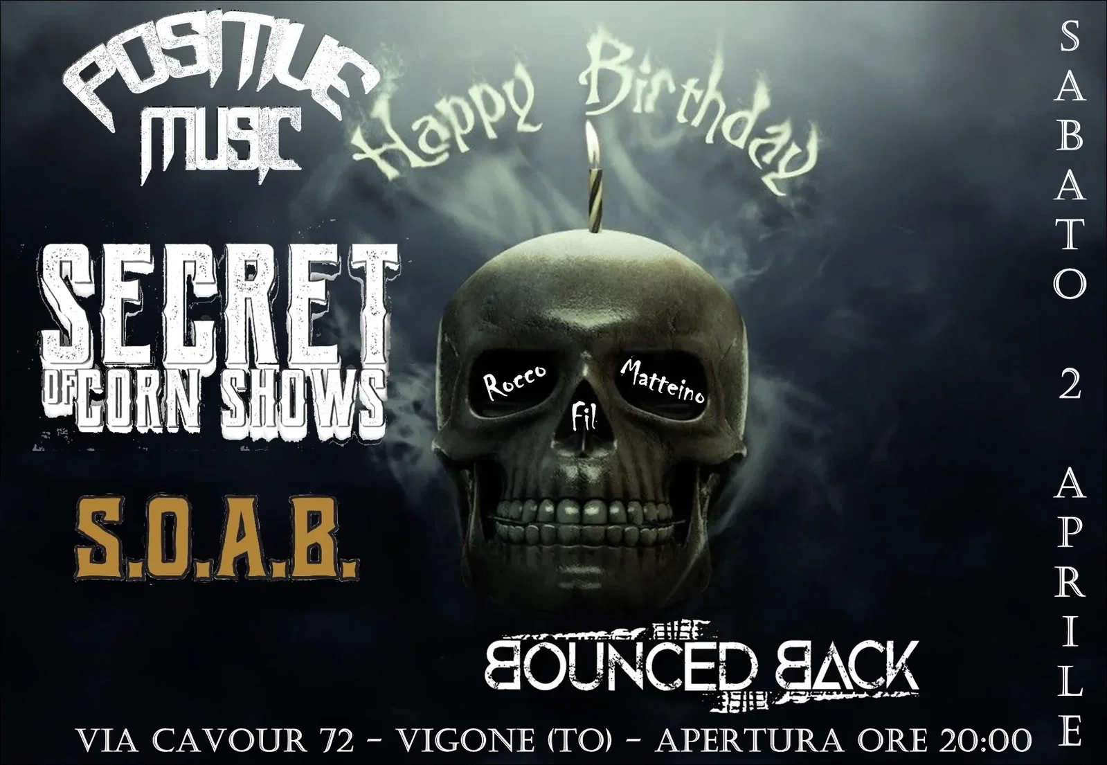 S.O.A.B + BOUNCED BACK - 02/04/2022 LIVE @ Associazione Positive Music - Vigone (TO)