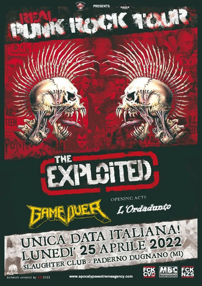 The Exploited: orari e dettagli del concerto allo Slaughter Club di Paderno Dugnano (MI)