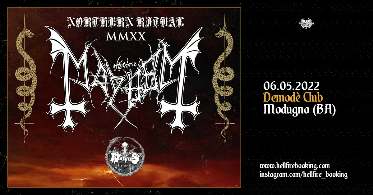 Mayhem: il 6 maggio al Demodè Club di Bari con Mortiis