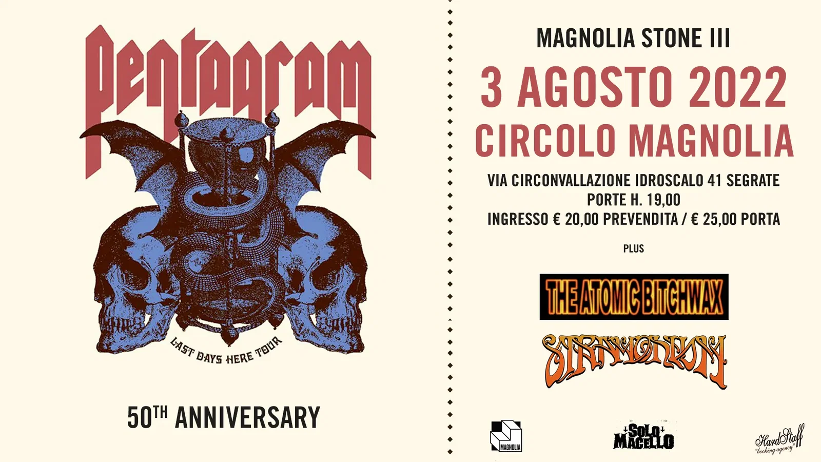 Magnolia Stone III con Pentagram e Atomic Bitchwax