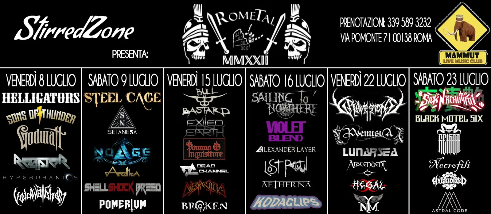 RoMetal 2022: annunciato il bill definitivo