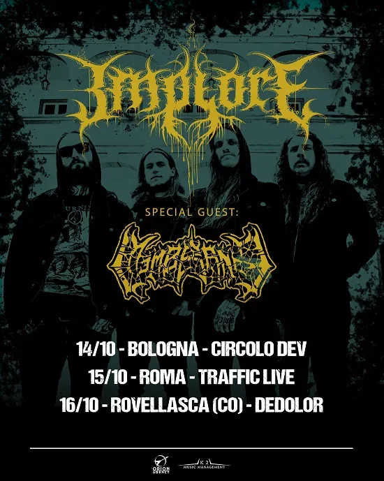 Implore: tre date in Italia