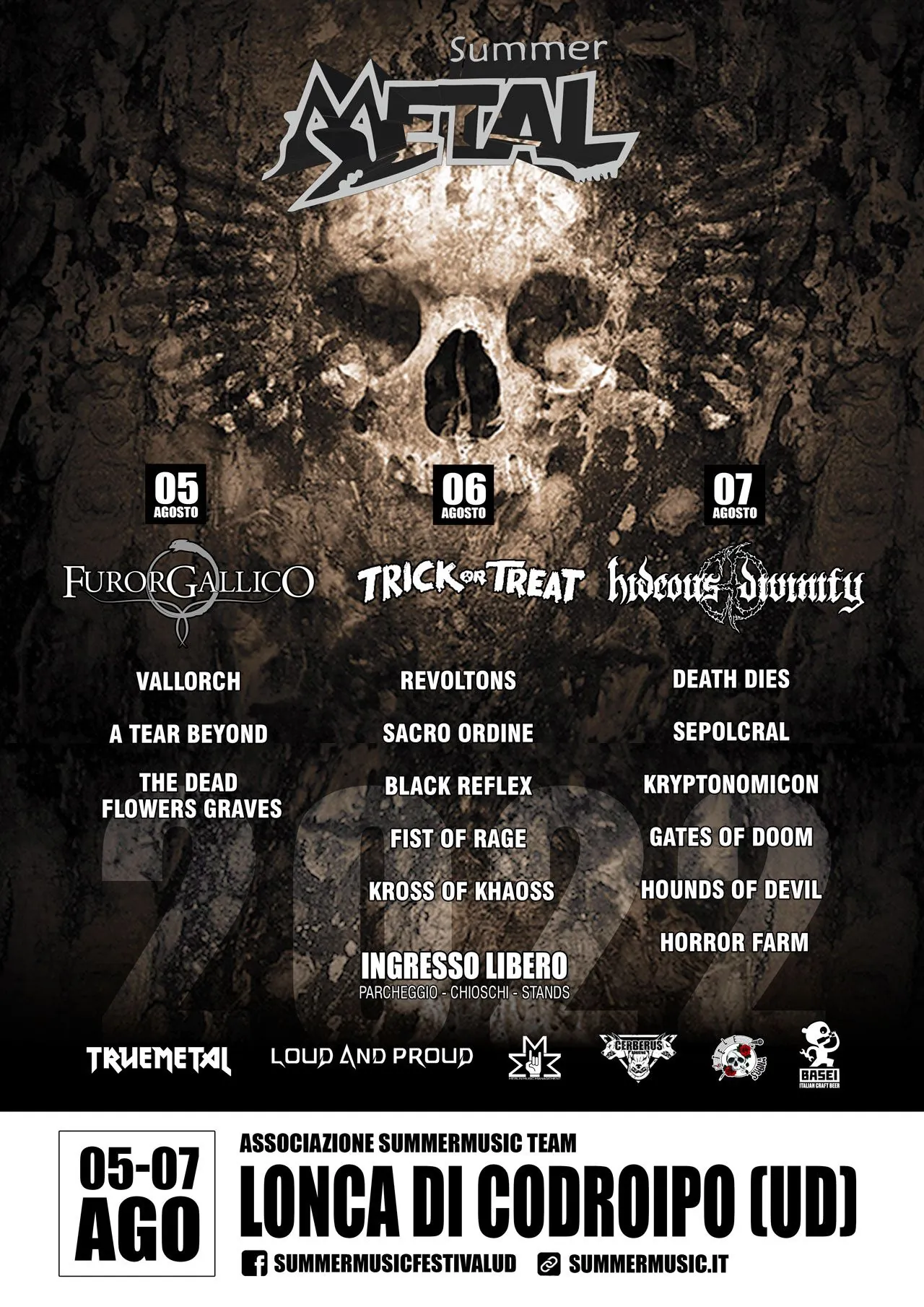 Summer Metal 2022: cambio di headliner: saltano i White Skull, dentro i Trick or Treat