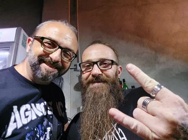 A sinistra il sottoscritto, a destra Rocco, Boss dell'Associazione Positive Music