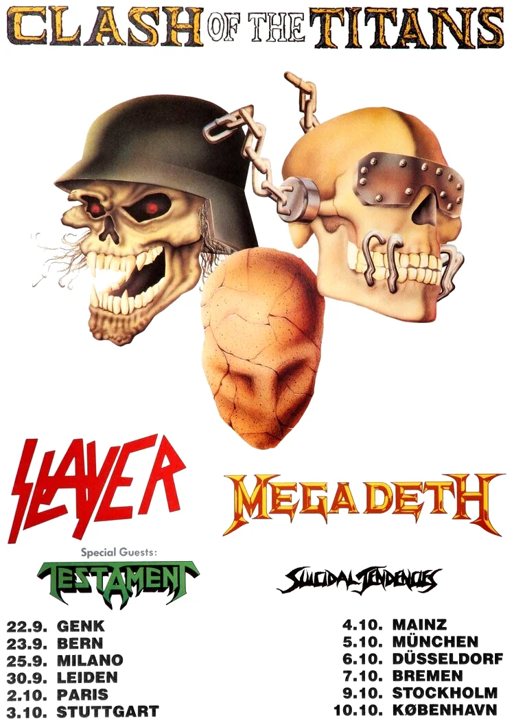 Megadeth, Slayer e Testament: guarda il nuovo documentario sul Clash Of The Titans tour 1990/91