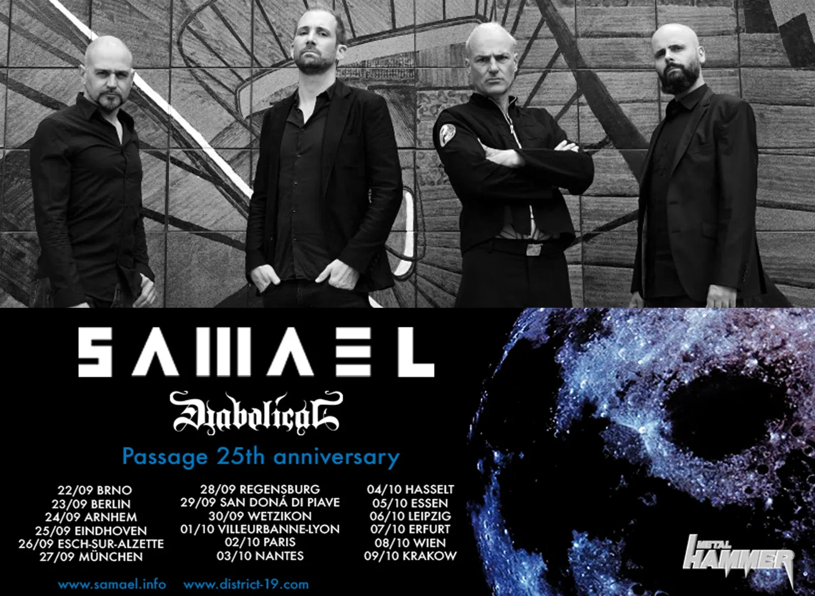 Samael: orari e dettagli dello show speciale per il 25 anni di “Passage”