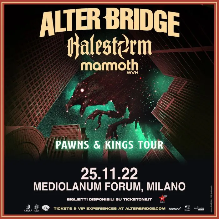 Alter Bridge + Halestorm + Mammoth WVH: i dettagli della data milanese del 25 Novembre