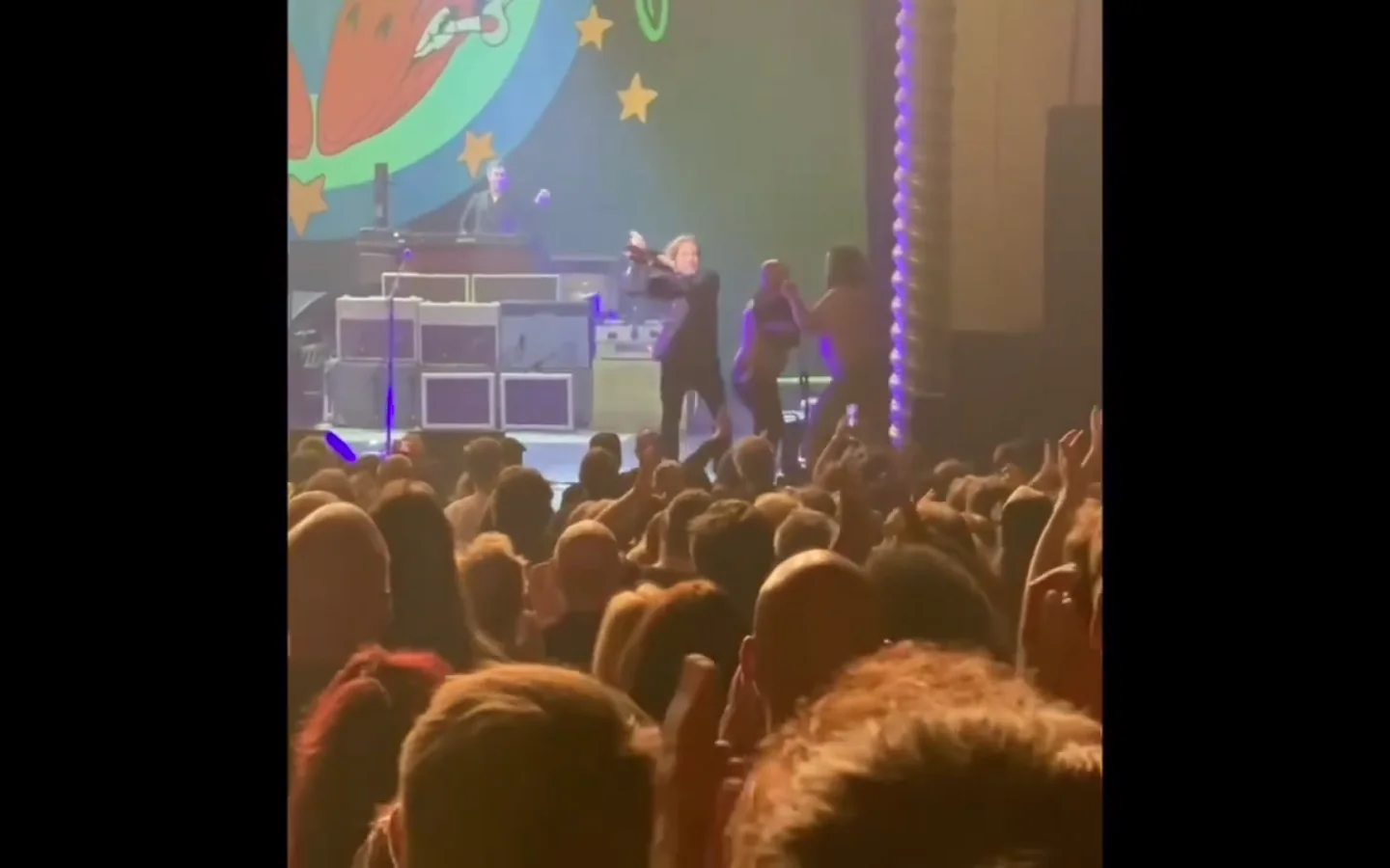 The Black Crowes: Rich Robinson caccia un fan dal palco colpendolo con la chitarra