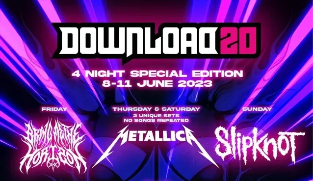 Download Festival: Metallica, Slipknot e Bring Me The Horizon gli headliner dell'edizione 2023